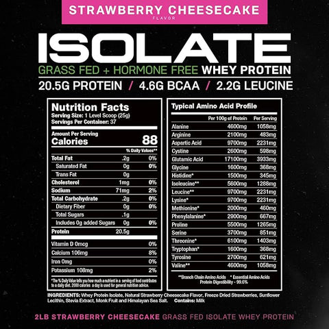 Muscle Feast, Whey Isolate, Strawberry Cheesecake