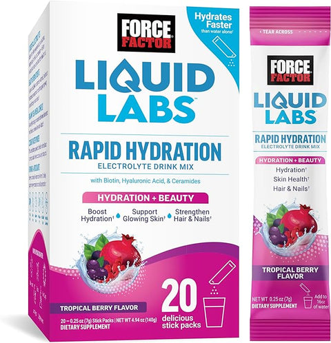 Force Factor, Liquid Labs Beauty, Tropical Berry, 20 Count