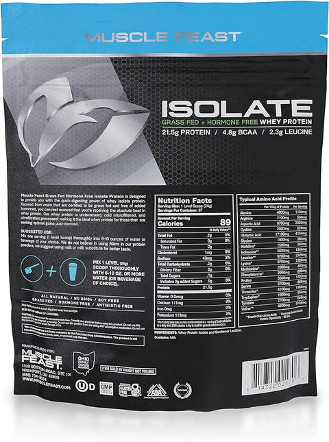 Muscle Feast, Whey Isolate, Unflavored