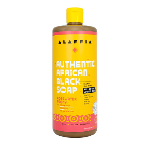 Alaffia African Black Soap, Rosewater Peony