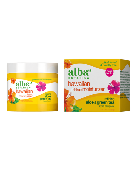 Alba Botanica Hawaiian Oil-Free  Moisture Cream, Aloe & Green Tea
