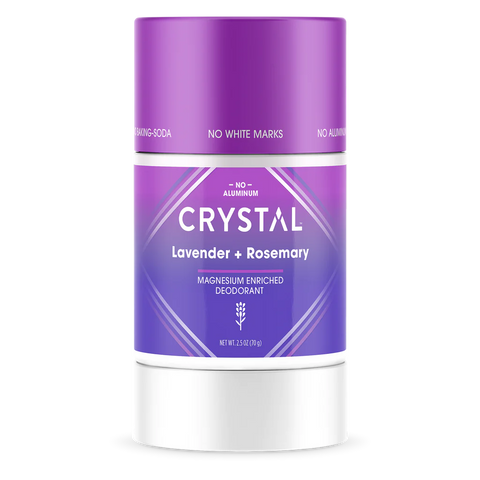 Crystal Deodorant Magnesium Solid, Lavender + Rosemary