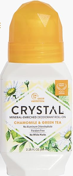Crystal Deodorant Roll-On, Chamomile & Green Tea