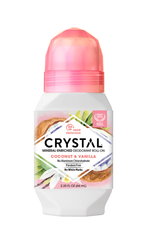 Crystal Deodorant Roll-On, Coconut & Vanilla
