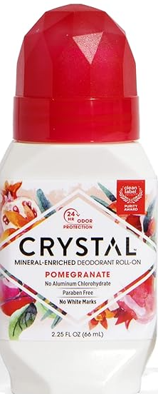 Crystal Deodorant Roll-On, Pomegranate