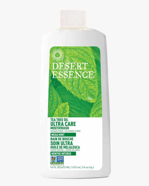 Desert Essence Tea Tree Mouthwash, Ultra Care Mega Mint