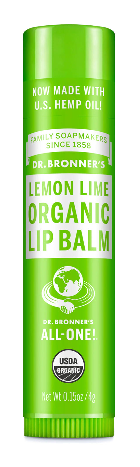 Dr. Bronner's Organic Lip Balm, Lemon Lime