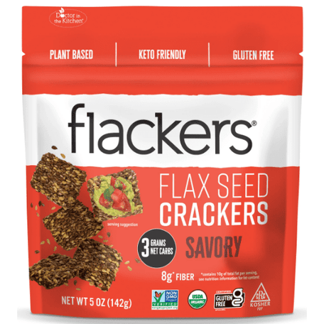 Flackers Savory Flax Seed Crackers - 5 Ounce