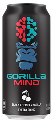 Gorilla Mind Energy Drink, Black Cherry Vanilla