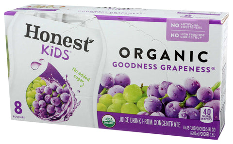 Honest Kids Organic Juice Drink, Goodness Grapeness
