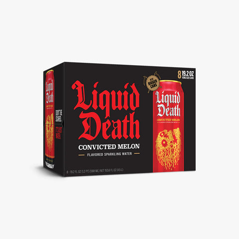 Liquid Death, Flavored Sparkling, Convicted Melon