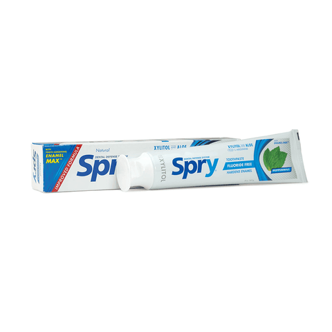 Spry Toothpaste, Fluoride-Free, Natural Peppermint