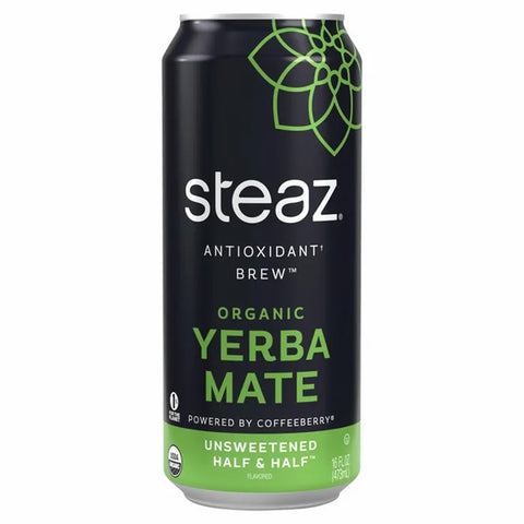 Steaz Yerba Mate, Organic Unsweetened Half & Half
