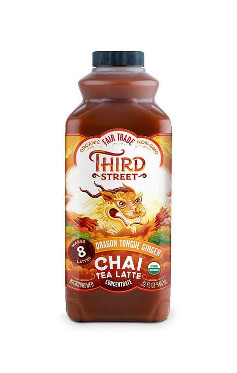 Third Street Organic Chai Tea Latte Concentrate, Dragon Tongue Ginger
