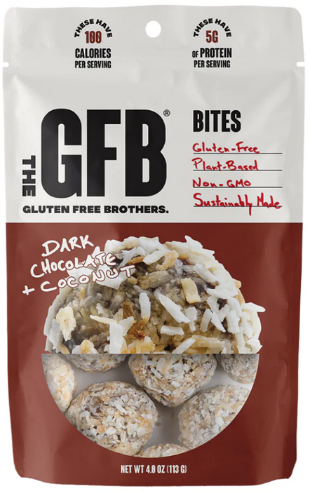 The GFB Gluten Free Bites Dark Chocolate Coconut - 4 Ounce