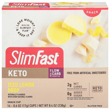 SlimFast Keto Fat Bomb Snack Cup, Iced Lemon Drop