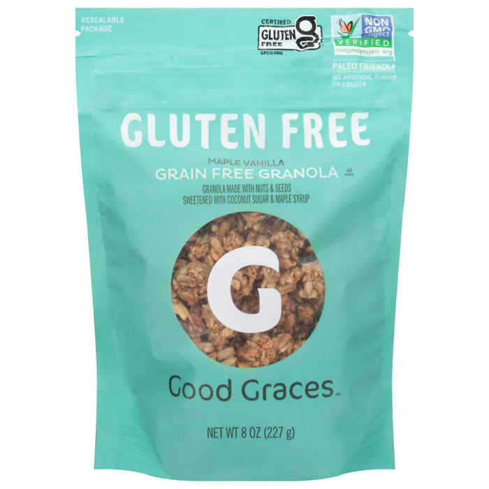 Good Graces Granola, Gluten Free, Maple Vanilla - 8 Ounce