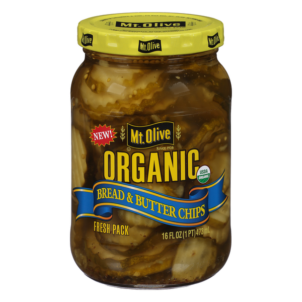 Mt. Olive Organic Bread & Butter Pickle Chips - 16 Ounce