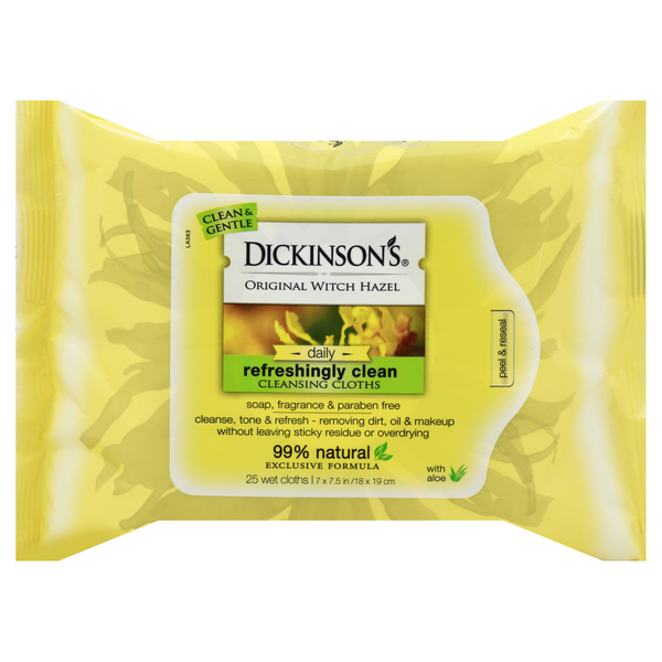 Dickinson's Original Witch Hazel Daily Cleansing Cloths - 25 Each