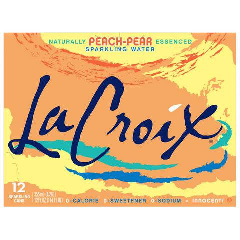 LaCroix Sparkling Peach Pear Water 12 Pack - 12 Ounce