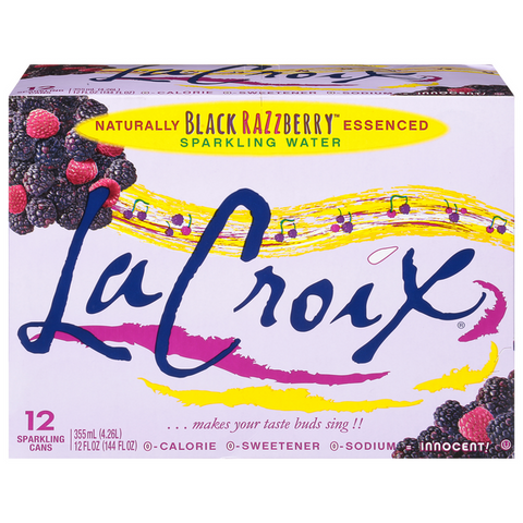 LaCroix Black Razzberry Sparkling Water 12 Pack - 12 Count