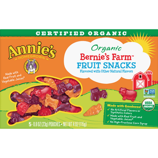 Annie's Homegrown Bernie's Farm Organic Fruit Snacks 5-.8oz. Pouches - 4 Ounce