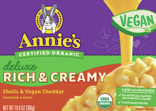 Annie's Vegan Deluxe Rich & Creamy Cheddar Macaroni & Cheese Sauce - 10.8 Ounce