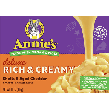 Annie's Homegrown Creamy Deluxe Aged Cheddar Macaroni & Cheese Sauce - 11 Ounce