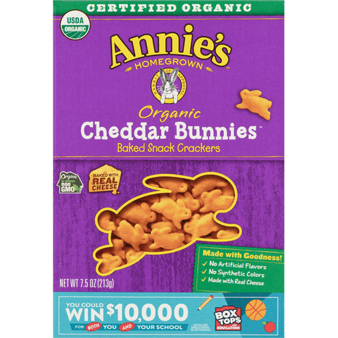Annie's Cheddar Bunnies Baked Snack Crackers - 7.5 Ounce