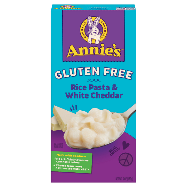 Annie's Homegrown Gluten Free Rice Shells & Creamy White Cheddar Macaroni & Cheese - 6 Ounce