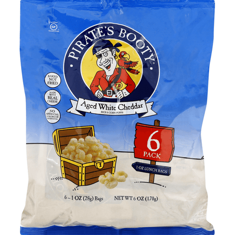 Pirate's Booty Aged White Cheddar Rice and Corn Puffs - 1 Each