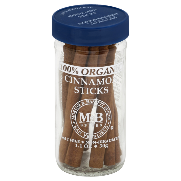 Morton & Bassett Organic Cinnamon Sticks - 1.1 Ounce