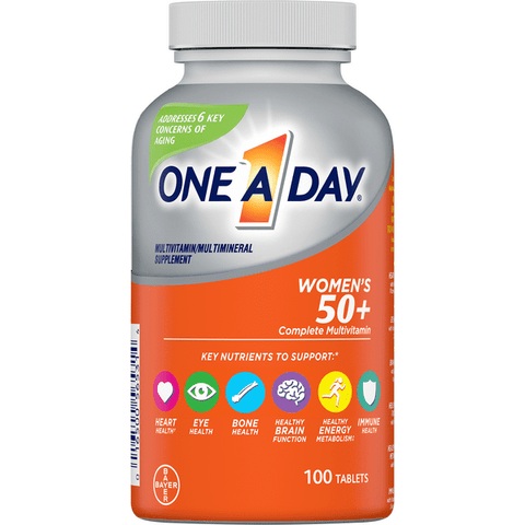 One A Day Women's 50+ Healthy Advantage Multivitamin/Multimineral Supplement Tablets 100 ct Bottle - 100 Each