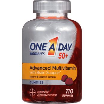 One A Day Women's 50+ Advanced Multivitamin with Brain Support Gummies - 110 Count