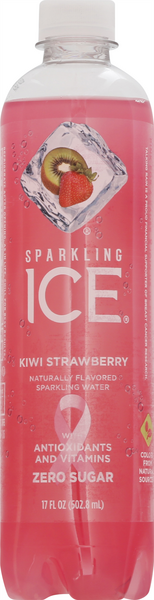 Sparkling Ice Kiwi Strawberry Sparkling Water - 17 Ounce