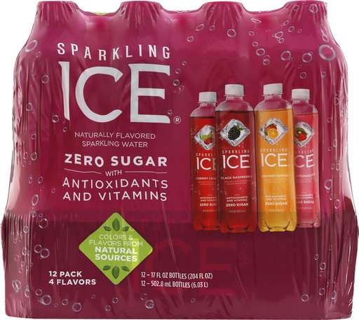 flavored sparkling water ice