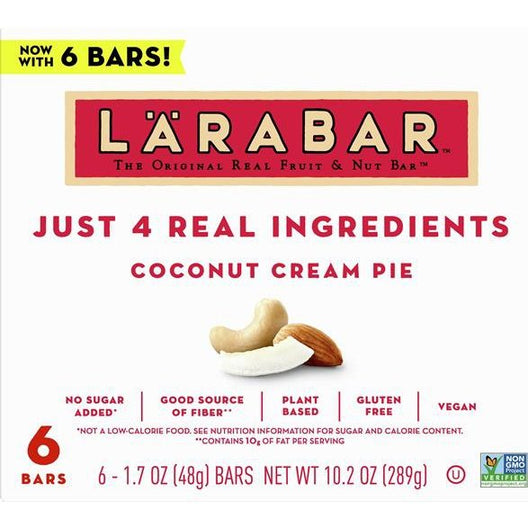 Larabar Fruit & Nut Bar Coconut Cream Pie - 6 Count