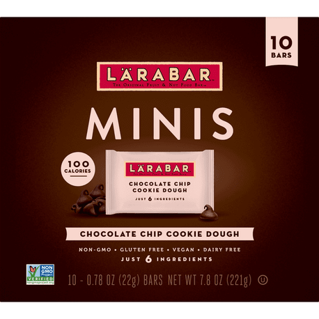 Larabar Fruit & Nut Bars, Minis, Chocolate Chip Cookie Dough - 7.8 Ounce