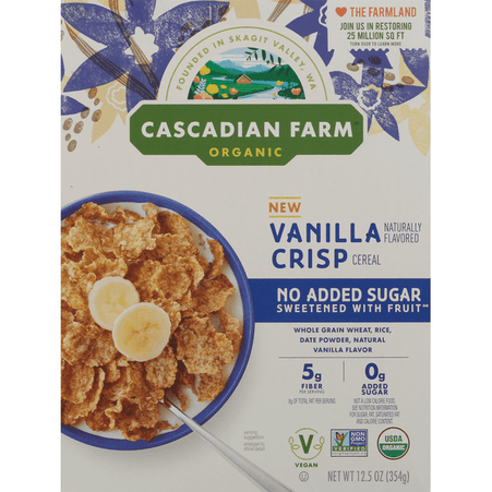 Cascadian Farm Organic Cereal, Vanilla Crisp - 12.5 Ounce