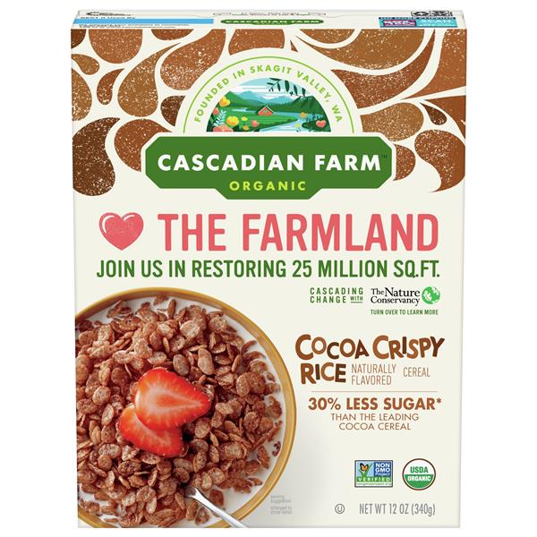 Cascadian Farm Cereal Organic Cocoa Crispy Rice - 12 Ounce