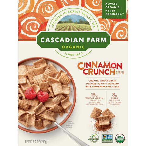 Cascadian Farm Organic Cinnamon Crunch Cereal - 9.2 Ounce
