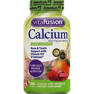 Vitafusion Calcium 500mg Dietary Supplement Gummies for Adults - 100 Each