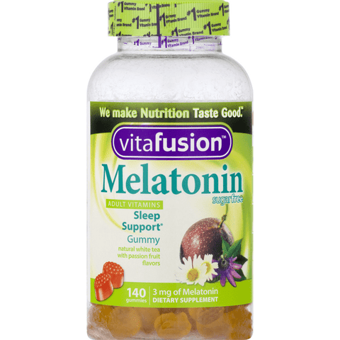 Vitafusion Sugar Free Adult Melatonin Dietary Supplement 3mg Gummies - 140 Each