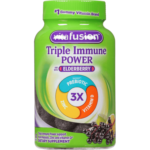 Vitafusion Triple Immune Power Elderberry - 60 Count