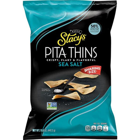 Stacy's Pita Thins, Sea Salt, Sharing Size - 15.6 Ounce