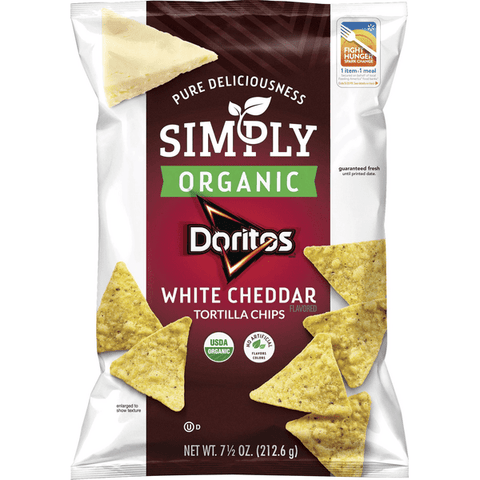 Doritos Simply Organic White Cheddar Tortilla Chips - 7.5 Ounce