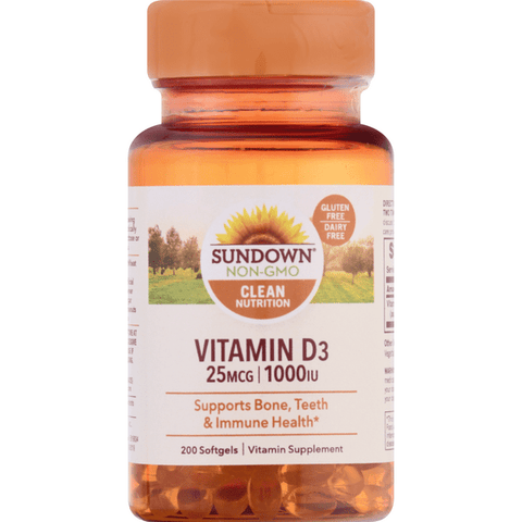 Sundown Naturals Vitamin D3 1000IU - 200 Each