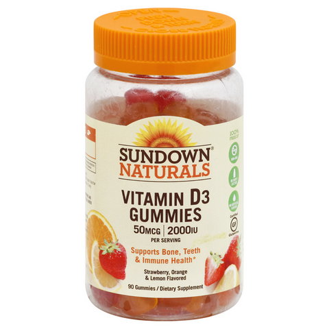 Sundown Naturals Vitamin D3 Gummies 2000 IU - 90 Each