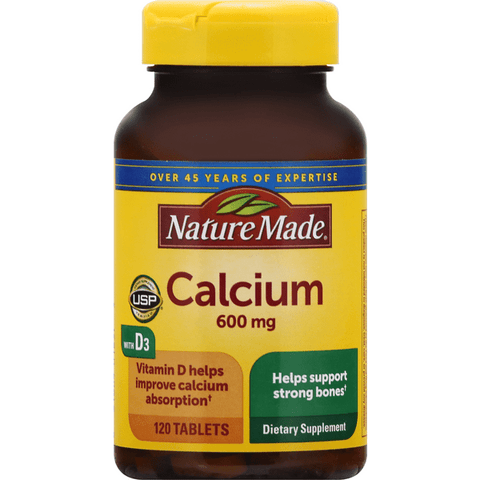 Nature Made Calcium 600mg Tablets - 120 Count