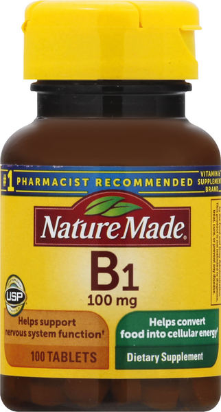 Nature Made Vitamin B-1 100Mg Tablets - 100 Count